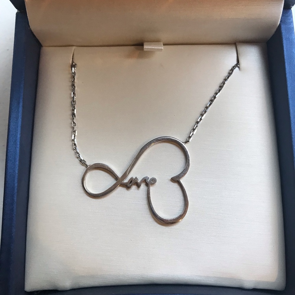 Sterling silver infinity necklace